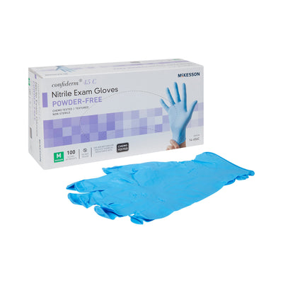 McKesson Confiderm® 4.5C Nitrile Exam Glove, Medium, Blue, 1 Box of 100 () - Img 8