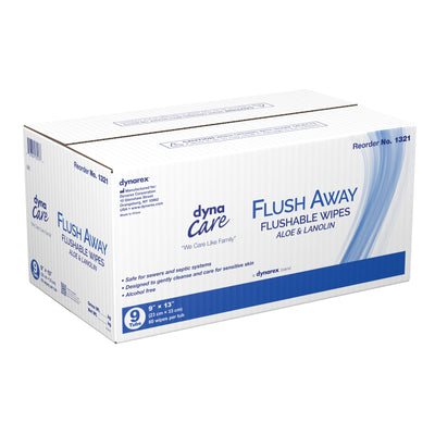 Dynarex Flush Away Personal Wipes, Adult, Tub, Aloe/Lanolin Scented, 1 Case of 540 (Skin Care) - Img 2