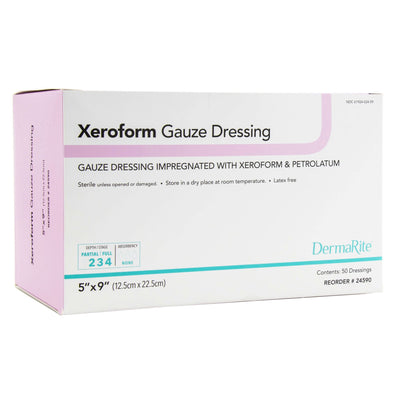 Xeroform™ Xeroform Petrolatum Impregnated Dressing, 5 x 9 Inch, 1 Box of 50 (Advanced Wound Care) - Img 1