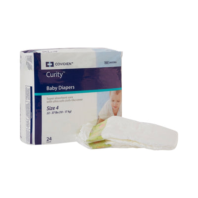 Curity Unisex Baby Diapers, Heavy Absorbency, Disposable, 1 Case of 192 () - Img 1