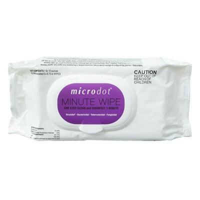 microdot® Minute Wipe, 60 Count Flat Pack, 1 Case of 1440 (Cleaners and Disinfectants) - Img 1