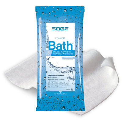 Comfort Bath® Unscented Cleansing Washcloths, 1 Case of 44 (Skin Care) - Img 1