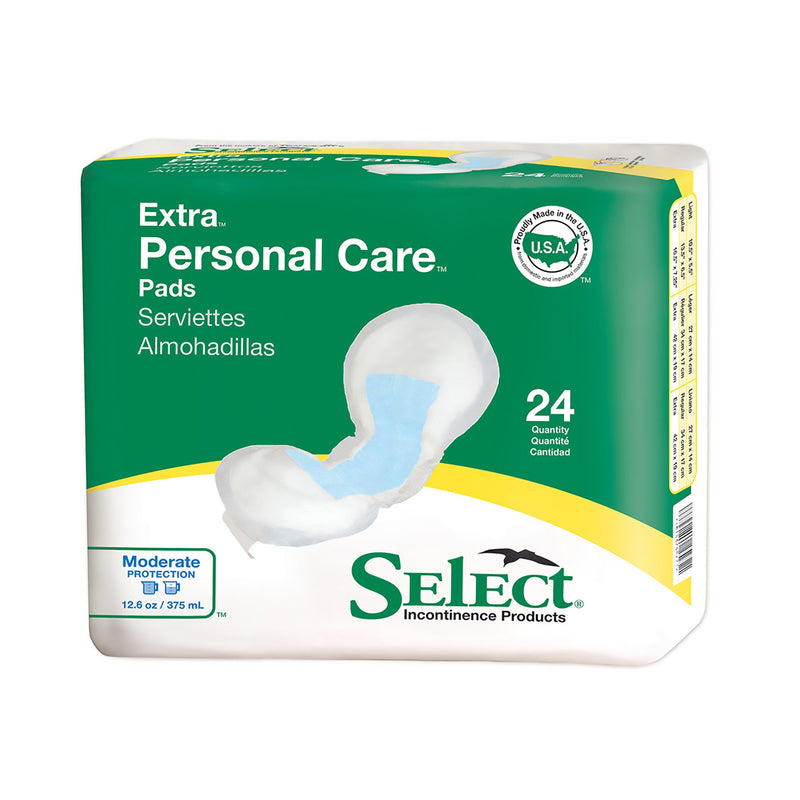 Select® Extra® Bladder Control Pad, 7¼ x 16½ Inch, 1 Case of 96 () - Img 1