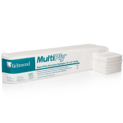 MultiPly™ NonSterile Nonwoven Sponge, 2 x 2 Inch, 1 Box of 100 (General Wound Care) - Img 1