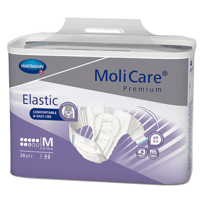 MoliCare® Premium Elastic Incontinence Brief, 8D, Medium, 1 Bag of 26 () - Img 1