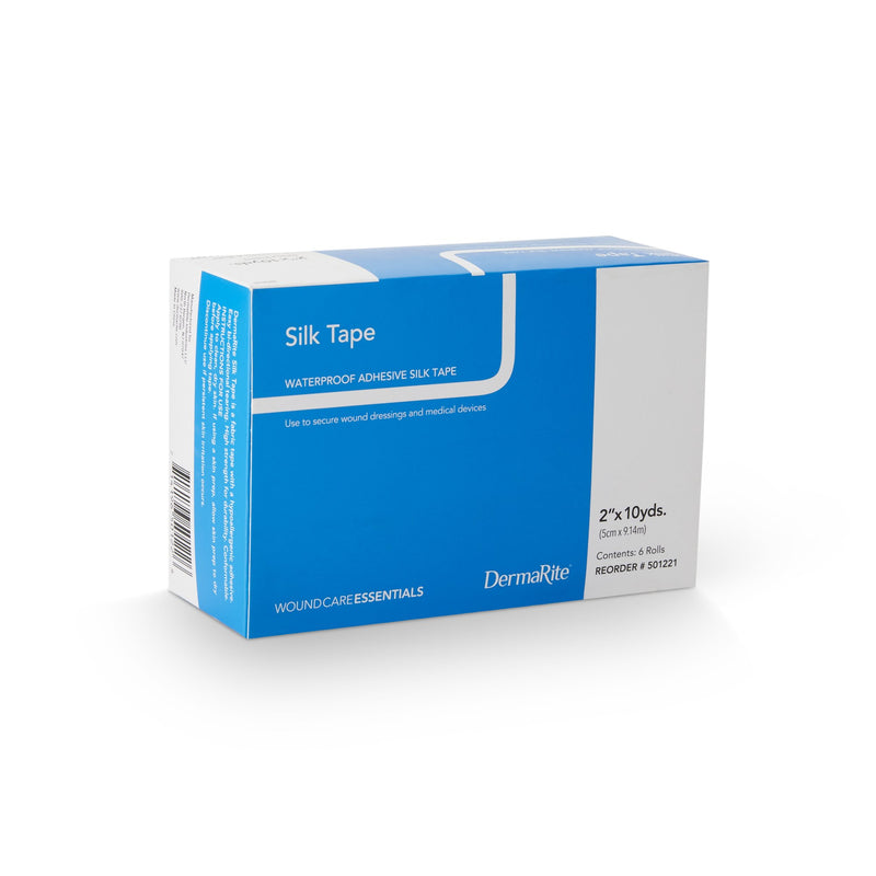Silk Tape Silk-Like Cloth Medical Tape, 2 Inch x 10 Yard, White, 1 Box of 6 (General Wound Care) - Img 2