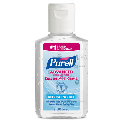 Purell Advanced Hand Sanitizer 70% Ethyl Alcohol Gel, Bottle, 2 oz, 1 Each (Skin Care) - Img 1