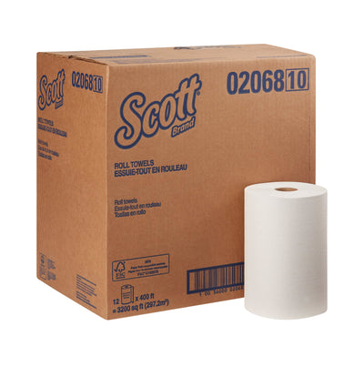 Scott® Essential White Paper Towel, 8 Inch x 400 Foot, 12 Rolls per Case, 1 Case of 12 (Paper Towels) - Img 2