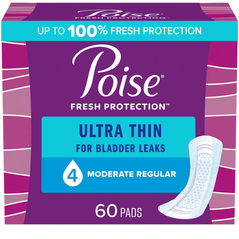 Poise® Ultra Thin Moderate Bladder Control Pad, 1 Case of 180 () - Img 1