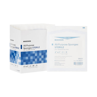 McKesson Sterile Nonwoven Sponge, 4 x 4 Inch, 1 Box of 25 (General Wound Care) - Img 4