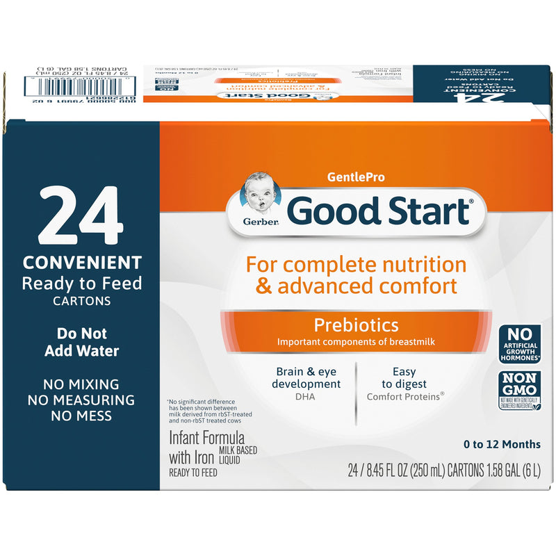 Gerber® Good Start® Gentle NonGMO Ready to Use Infant Formula, 8.45 oz. Tetra-Pak, 1 Each () - Img 1