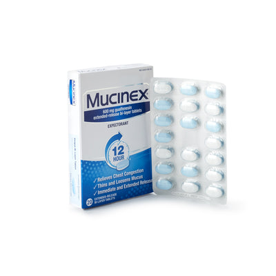 Mucinex® Guaifenesin Cold and Cough Relief, 1 Box of 20 (Over the Counter) - Img 1