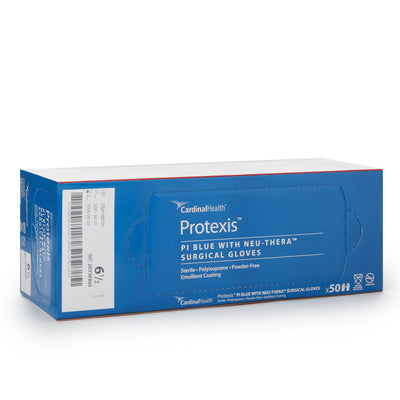 Protexis™ Blue with Neu-Thera® Polyisoprene Surgical Glove, Size 6.5, Blue, 1 Box of 50 () - Img 2