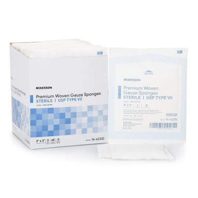 McKesson Sterile USP Type VII Gauze Sponge, 3 x 3 Inch, 1 Box of 40 (General Wound Care) - Img 6