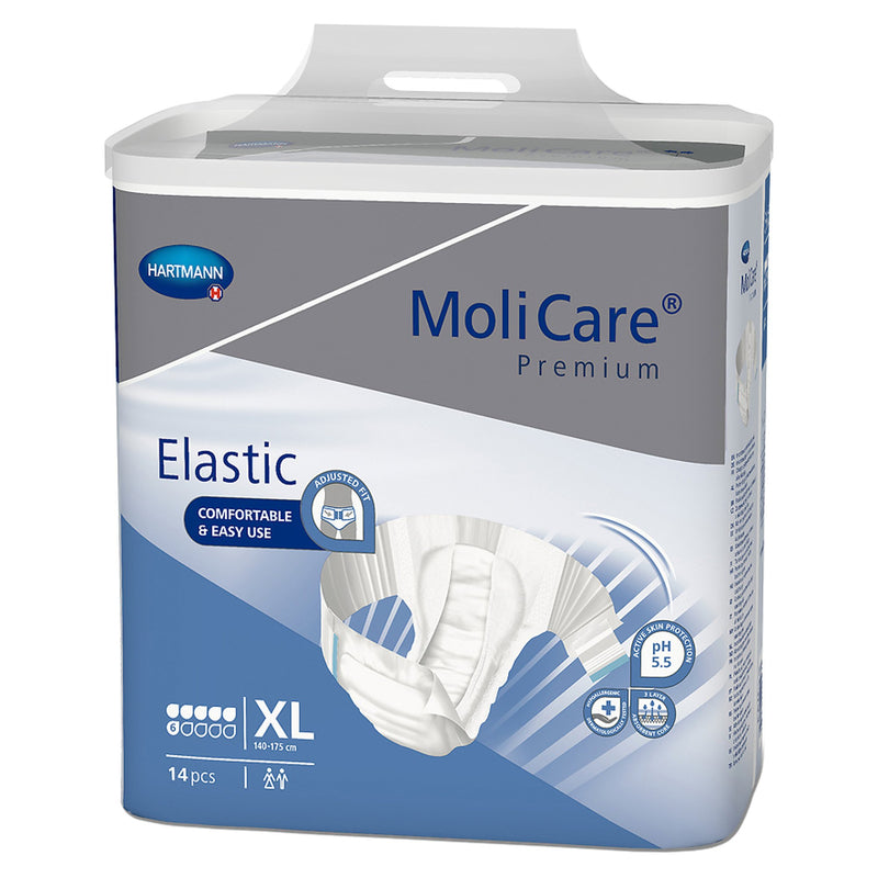 MoliCare® Premium Elastic Incontinence Brief, 6D, X-Large, 1 Bag of 14 () - Img 1