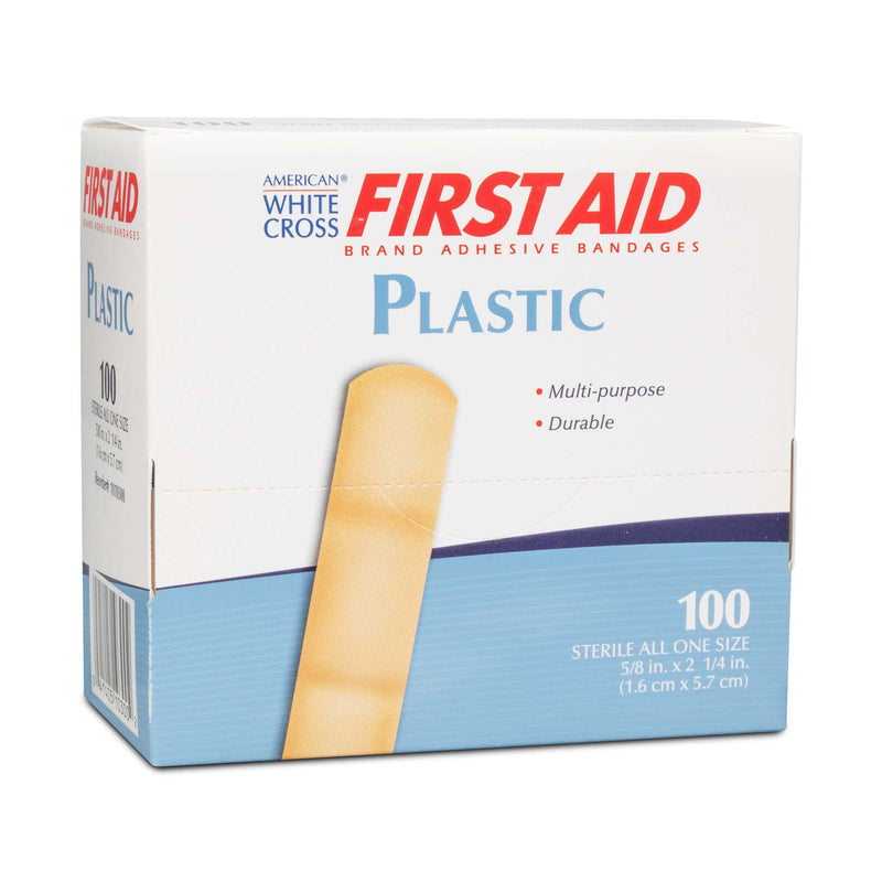 American White Cross First Aid Adhesive Strips, 5/8 x 2¼ Inches, 1 Box of 100 (General Wound Care) - Img 2