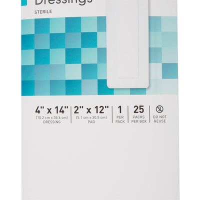 McKesson White Adhesive Dressing, 4 x 14 Inch, 1 Box of 25 (General Wound Care) - Img 9