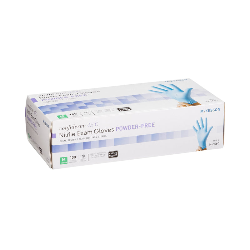 McKesson Confiderm® 4.5C Nitrile Exam Glove, Medium, Blue, 1 Box of 100 () - Img 4