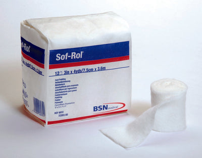 Sof-Rol® White Rayon Undercast Cast Padding, 2 Inch x 4 Yard, 1 Bag of 24 (Casting) - Img 1