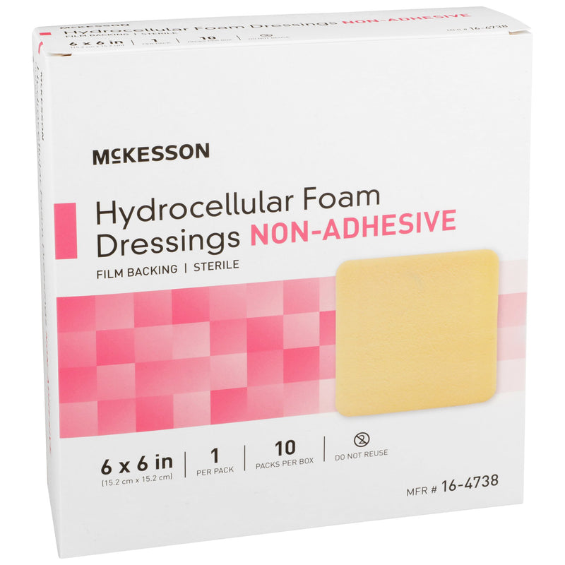 McKesson Nonadhesive without Border Foam Dressing, 6 x 6 Inch, 1 Box of 10 (Advanced Wound Care) - Img 2