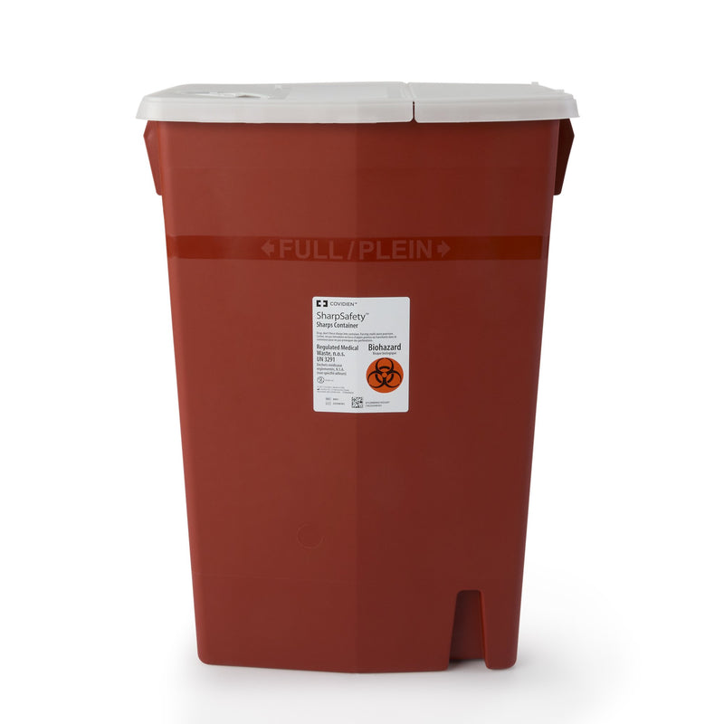 SharpSafety™ Multi-purpose Sharps Container, 18 Gallon, 26 x 18¼ x 12¾ Inch, 1 Case of 5 () - Img 1