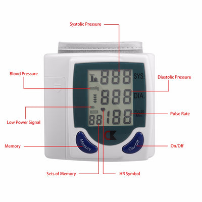 Digital LCD Wrist Blood Pressure Monitor - Best BP Device For The Home 3