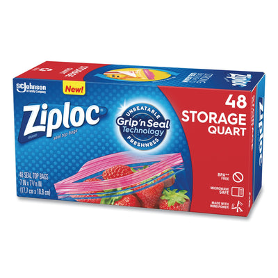 BAG, STORAGE ZIPLOC QUART (48/BX) (Bags) - Img 2