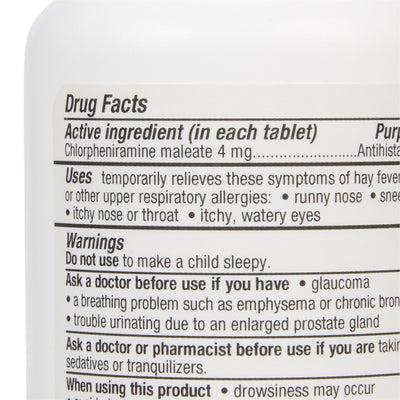 Health*Star® Chlorpheniramine Maleate Allergy Relief, 1 Bottle of 100 (Over the Counter) - Img 6