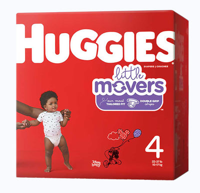 Huggies® Little Movers® Diaper, Size 4, 1 Pack of 22 () - Img 1