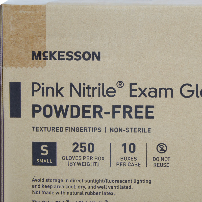 McKesson Pink Nitrile® Nitrile Exam Glove, Small, Pink, 1 Box of 250 () - Img 5