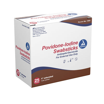 Dynarex Povidone Iodine Swabsticks, 1 Box of 25 (Skin Care) - Img 3