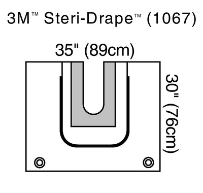 3M™ Steri-Drape™ Sterile U-Pouch Orthopedic Drape, 35 x 30 Inch, 1 Each (Procedure Drapes and Sheets) - Img 1