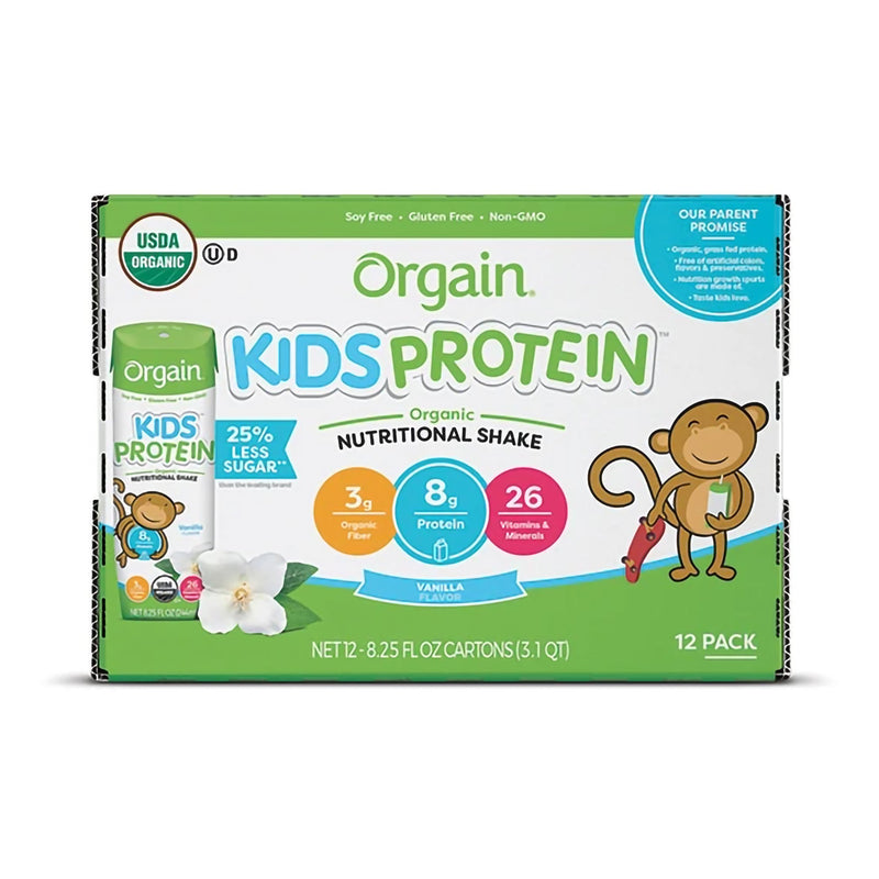 Orgain® Kids® Protein Organic Vanilla Pediatric Oral Supplement, 8.25 oz. Carton, 1 Each () - Img 2