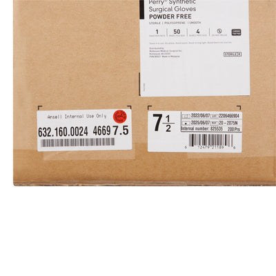 McKesson Perry® Performance Plus Polyisoprene Surgical Glove, Size 7.5, Green, 1 Box of 50 () - Img 7