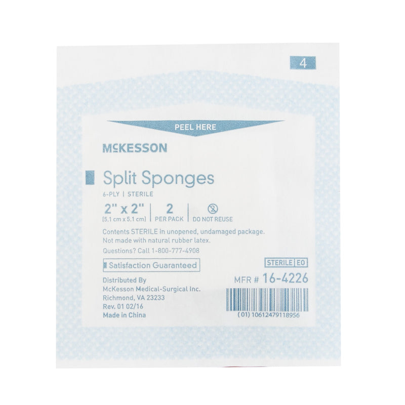 McKesson IV/Drain Split Dressing, 2 x 2 Inch, 1 Box of 35 (General Wound Care) - Img 3
