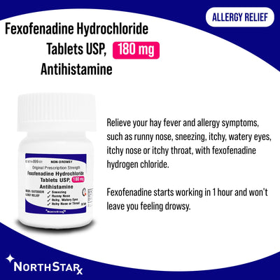 NorthStar Rx Fexofenadine Allergy Relief, 1 Bottle (Over the Counter) - Img 2