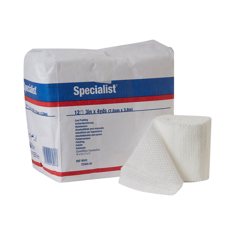 Specialist® White Cotton / Rayon Undercast Cast Padding, 3 Inch x 4 Yard, 1 Bag of 12 (Casting) - Img 1