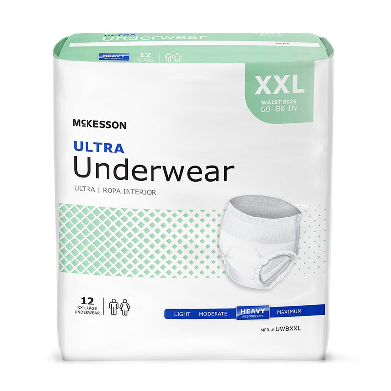 McKesson Ultra Heavy Absorbent Underwear, 2X-Large, 1 Bag () - Img 1