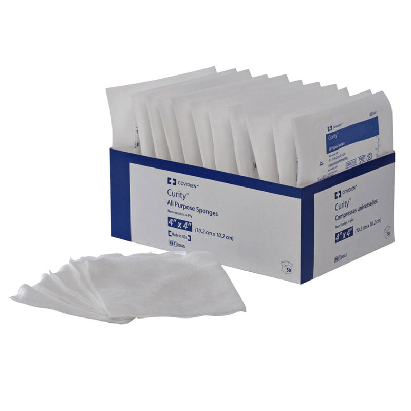 Curity™ Sterile Nonwoven Sponge, 4 x 4 Inch, 1 Tray of 10 (General Wound Care) - Img 1