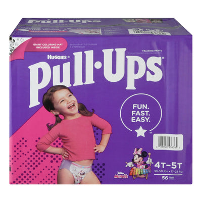 Pull-Ups® Learning Designs® for Girls, Size 6 / 4T to 5T, 1 Case of 56 () - Img 1