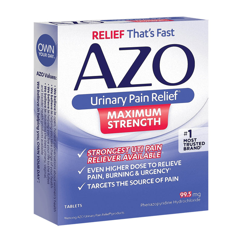 AZO® Maximum Strength Phenazopyridine Urinary Pain Relief, 1 Box (Over the Counter) - Img 2