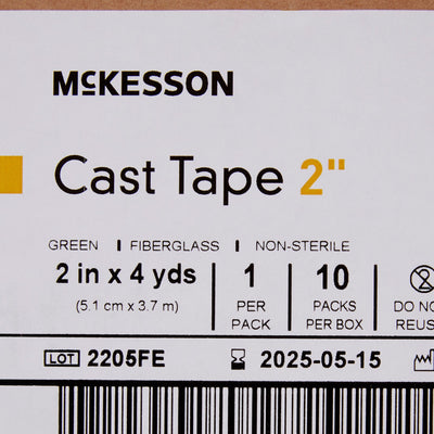 McKesson Green Cast Tape, 2 Inch x 4 Yard, 1 Box of 10 (Casting) - Img 7