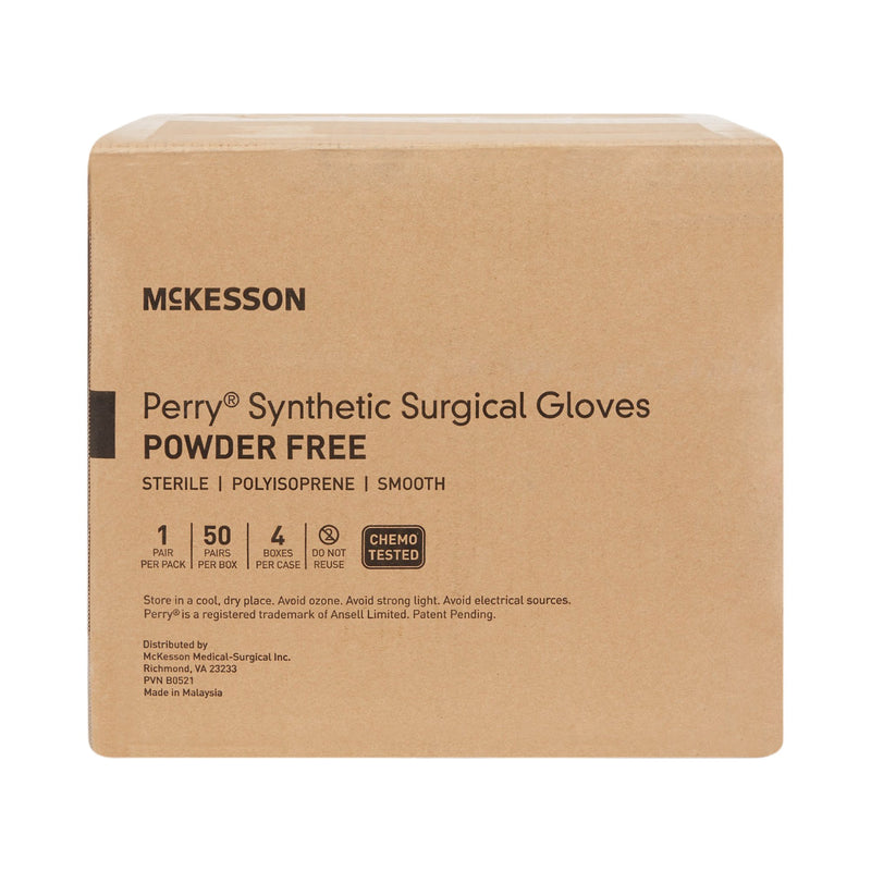 McKesson Perry® Performance Plus Polyisoprene Surgical Glove, Size 7.5, Green, 1 Box of 50 () - Img 6