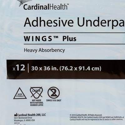 Wings™ Plus Heavy Absorbency Underpad, 30 x 36 Inch, 1 Case of 72 (Underpads) - Img 4