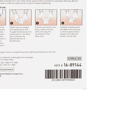 McKesson Composite Barrier Island Dressing, 4 x 4 Inch, 1 Box of 25 (Advanced Wound Care) - Img 5