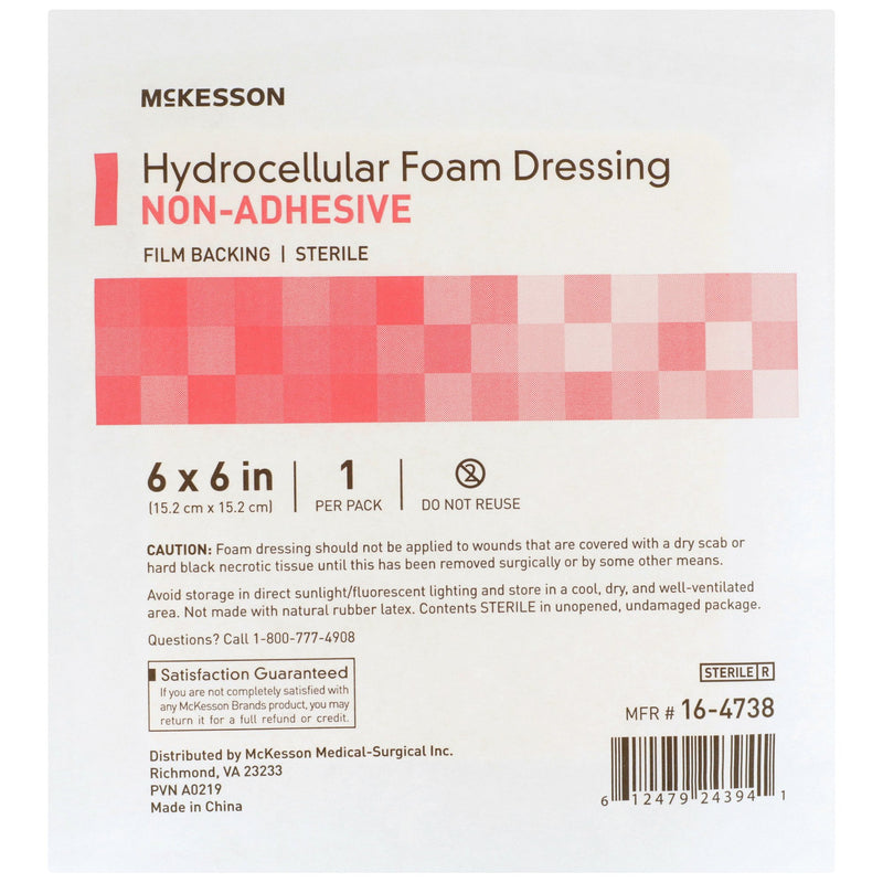 McKesson Nonadhesive without Border Foam Dressing, 6 x 6 Inch, 1 Box of 10 (Advanced Wound Care) - Img 3
