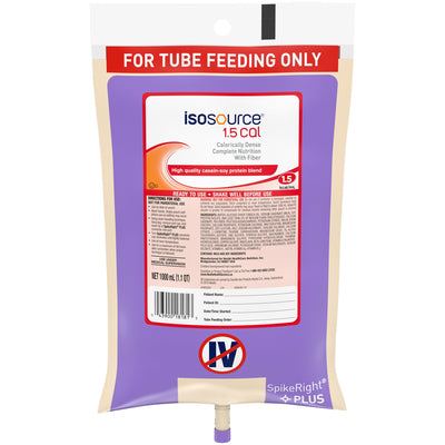 Isosource® 1.5 Cal Tube Feeding Formula, 33.8 oz. Bag, 1 Case of 6 (Nutritionals) - Img 1