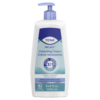 Tena® Body Wash Cleansing Cream, Alcohol-Free, 3-in-1 Formula, Scented, 1,000 mL Pump Bottle, 1 Each (Skin Care) - Img 1