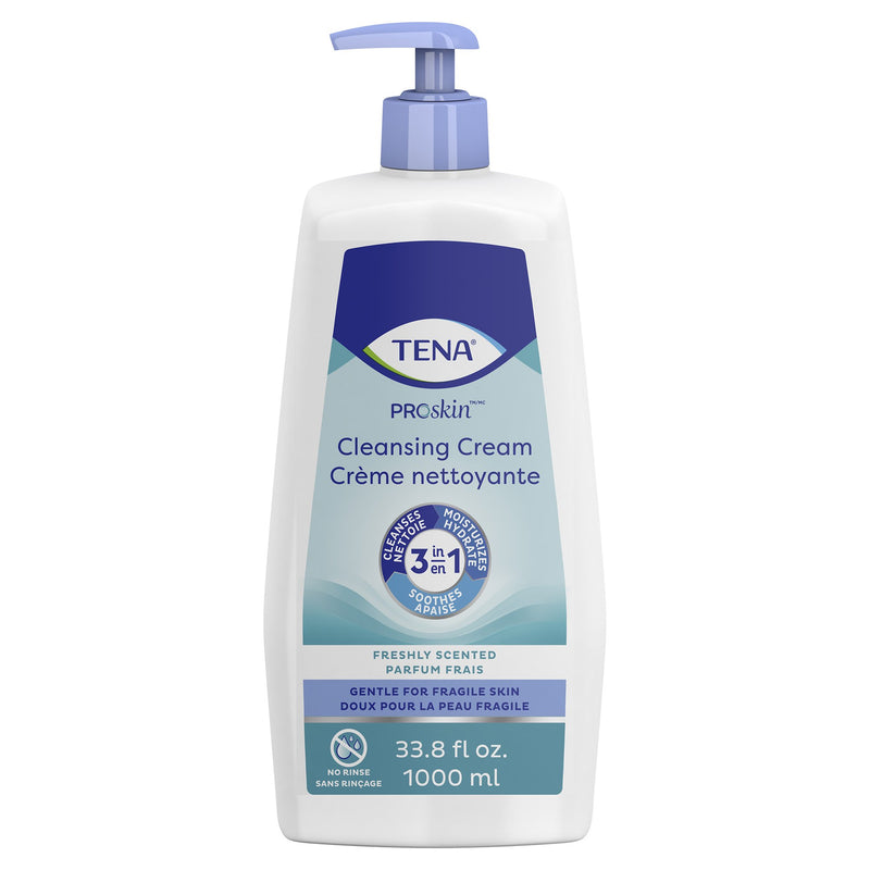 Tena® Body Wash Cleansing Cream, Alcohol-Free, 3-in-1 Formula, Scented, 1,000 mL Pump Bottle, 1 Case of 8 (Skin Care) - Img 1