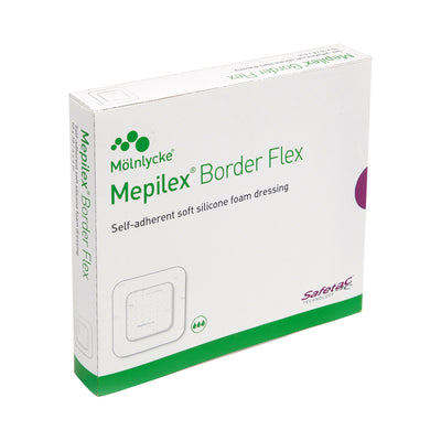 Mepilex® Border Flex Adhesive with Border Foam Dressing, 6 x 6 Inch, 1 Box of 5 (Advanced Wound Care) - Img 2